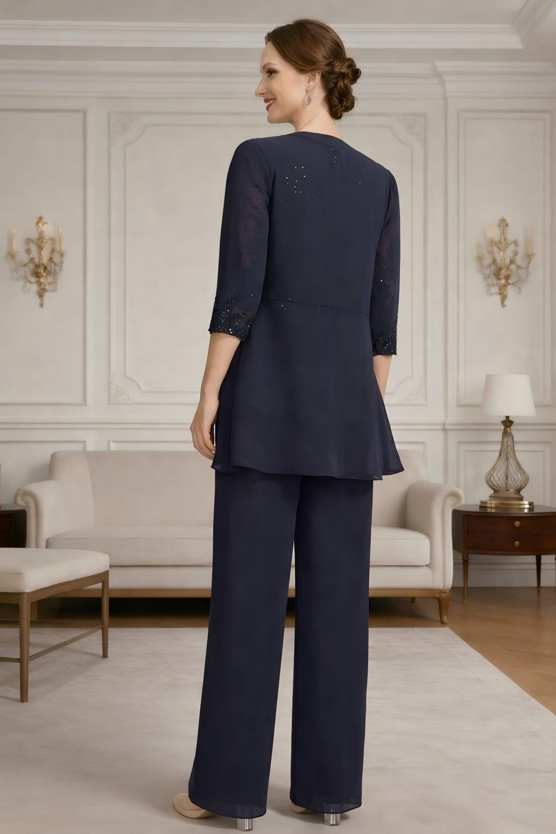 Ensemble pantalon dentelle sequins