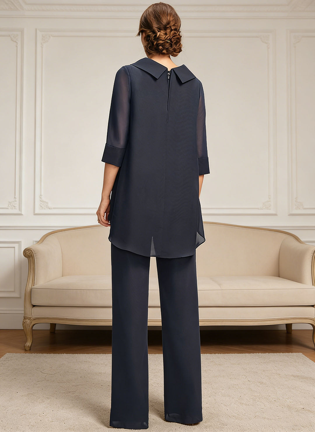Ensemble pantalon mousseline