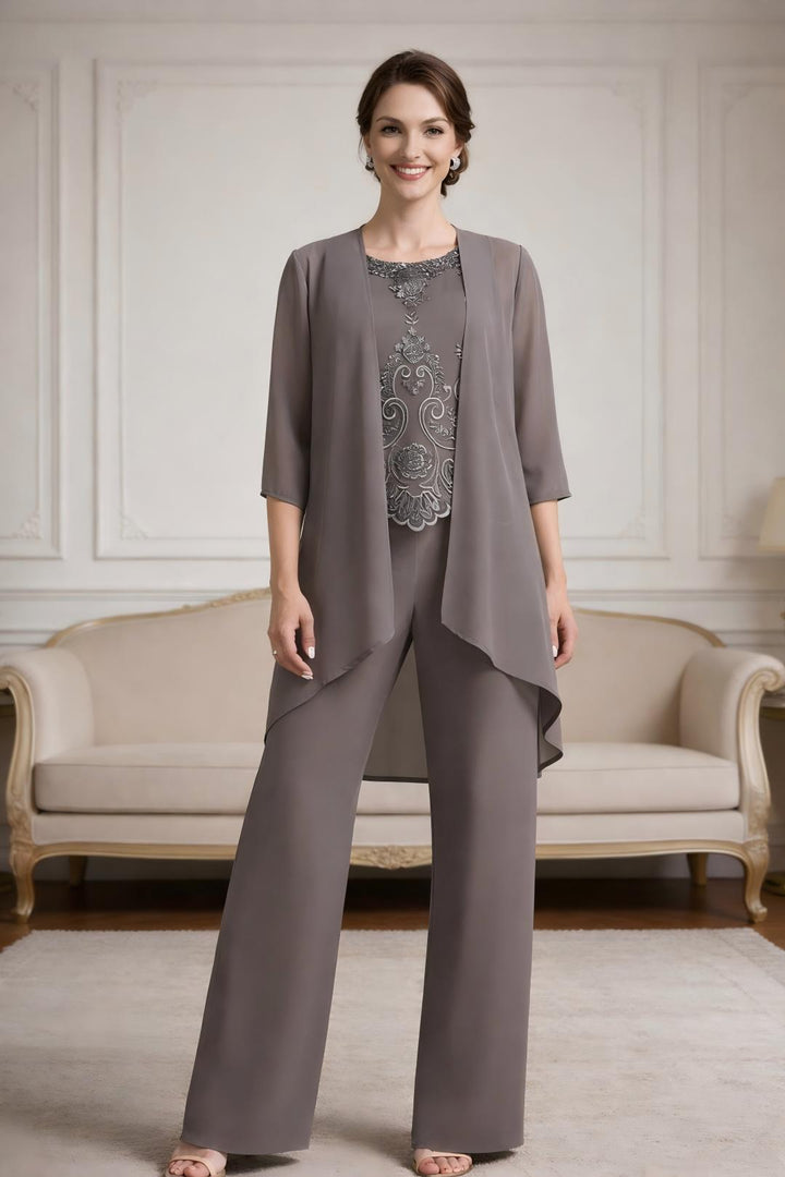 Ensemble pantalon dentelle sequins