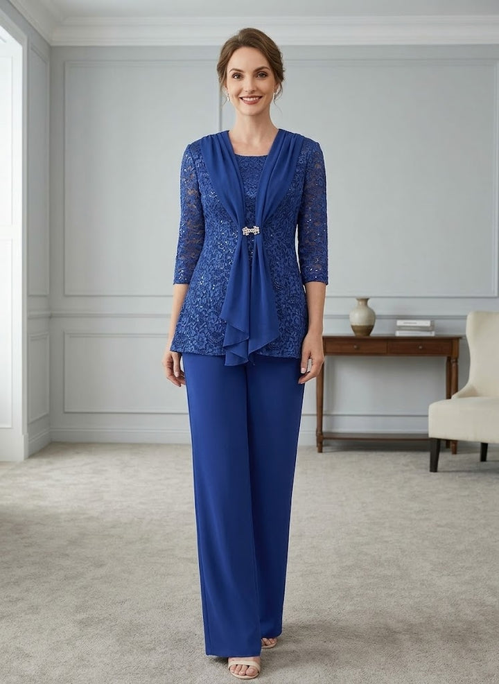 Robes de Mère de la Mariée,Tailleur-pantalon en dentelle
