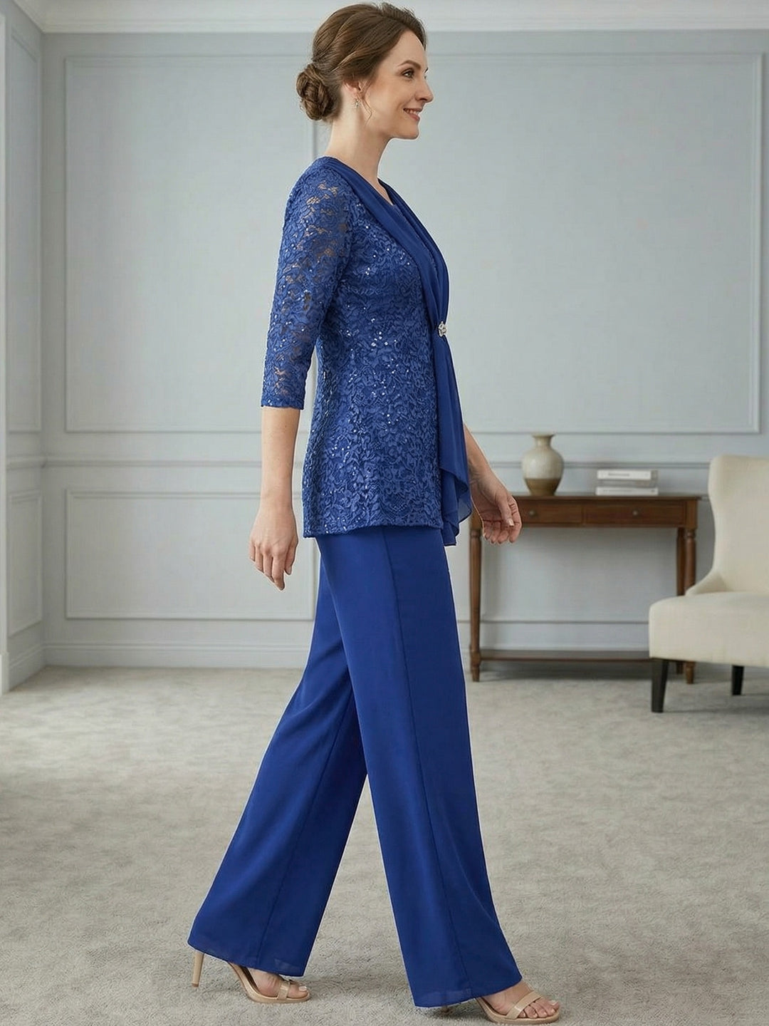 Robes de Mère de la Mariée,Tailleur-pantalon en dentelle