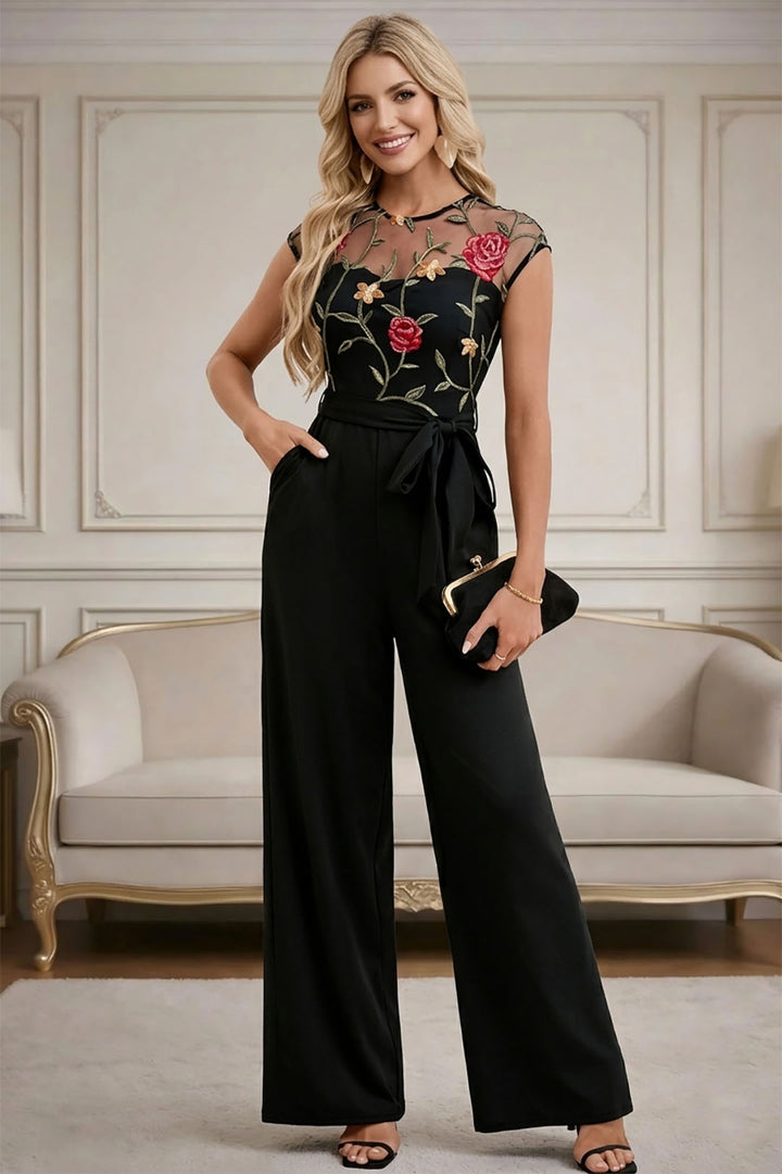 Combinaison maxi en tulle noir