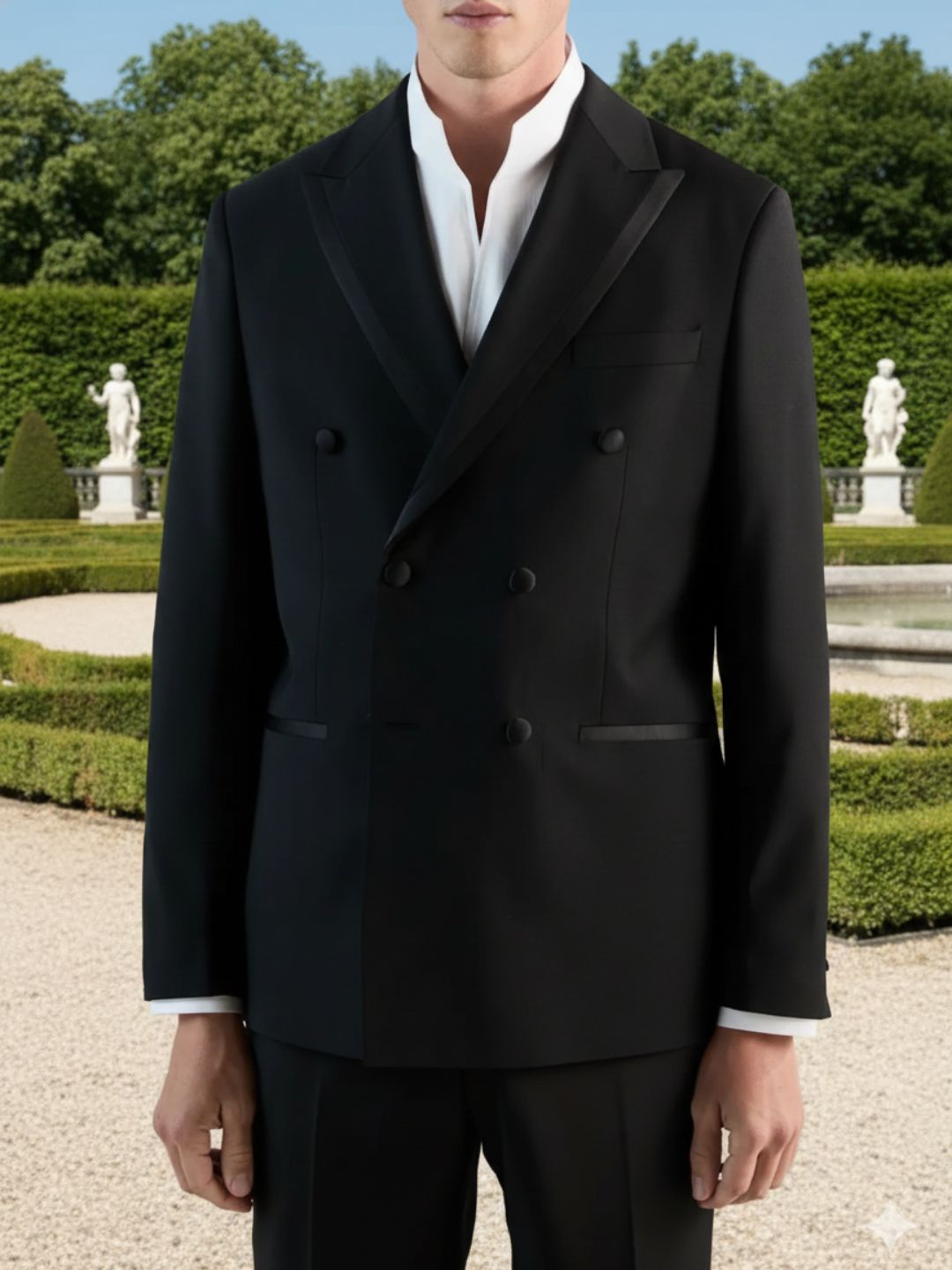 Costume croisé noir