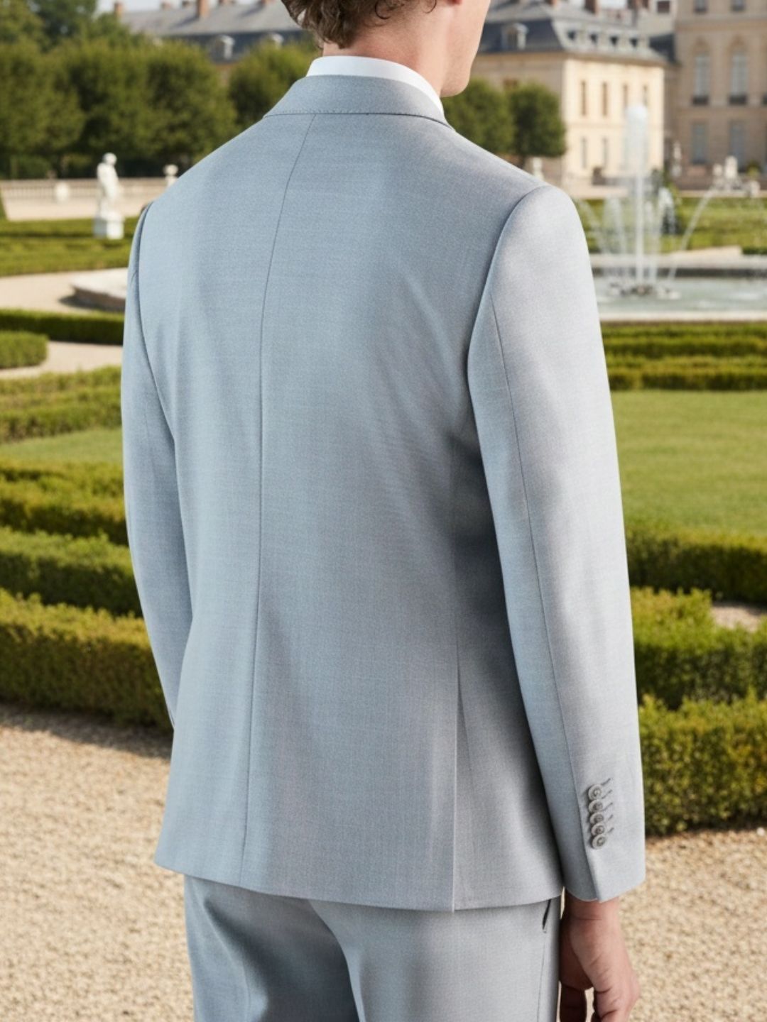 Costume bleu ciel 2 boutons