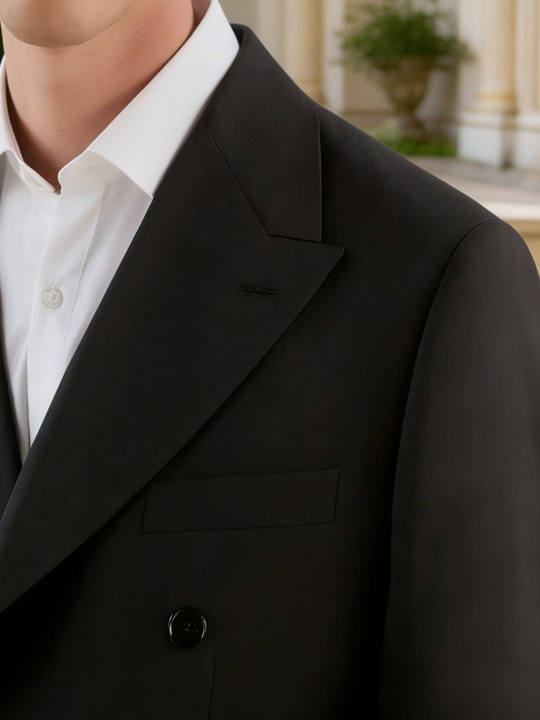 Costume noir croisé