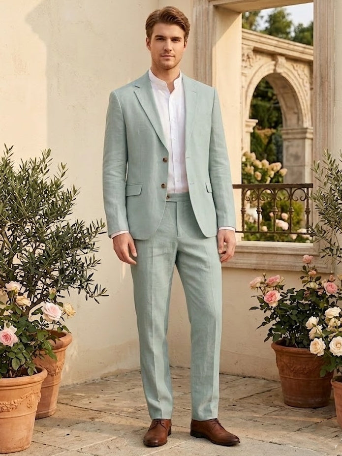 Costume homme 2 pièces 100% lin confort