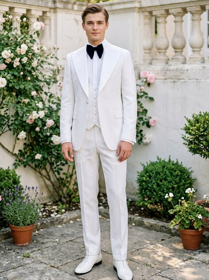 Veste homme de costume, 3 pièces,  col pointe, un bouton