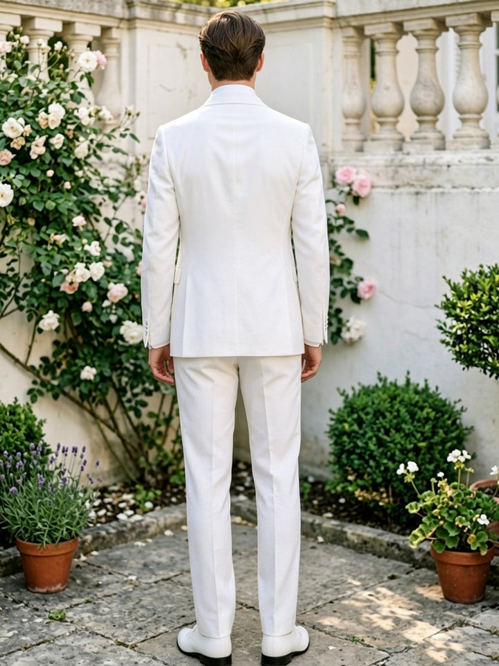 Veste homme de costume, 3 pièces,  col pointe, un bouton