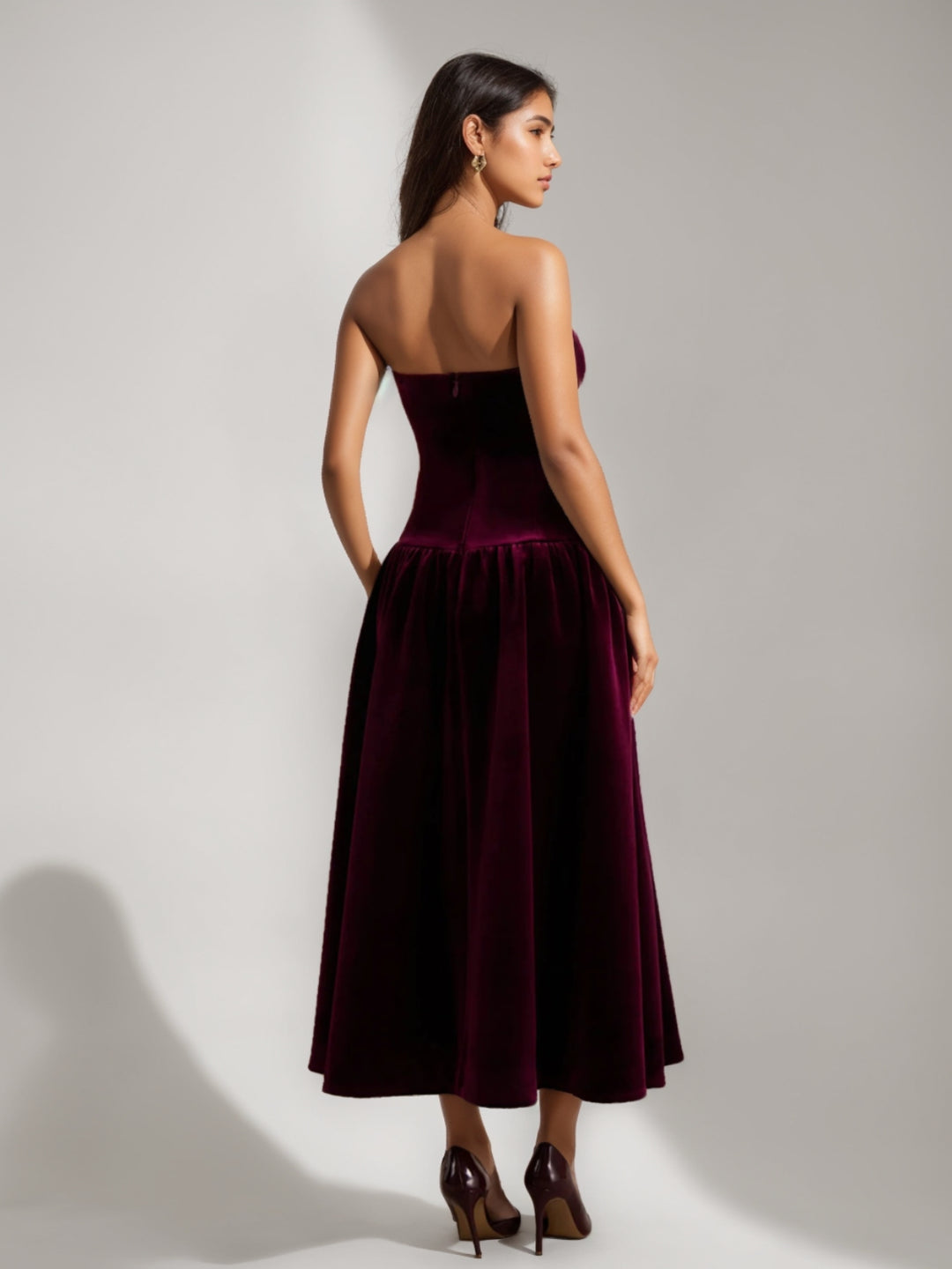 Ligne A/Princesse Robe de Soirée Décolleté Encolure Carrée Sans Manches Plissé