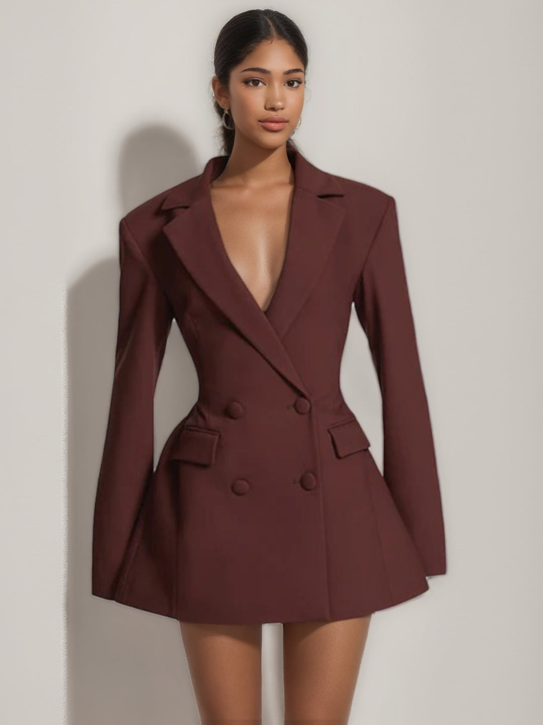 Blazer croisé pour femme avec taille cintrée