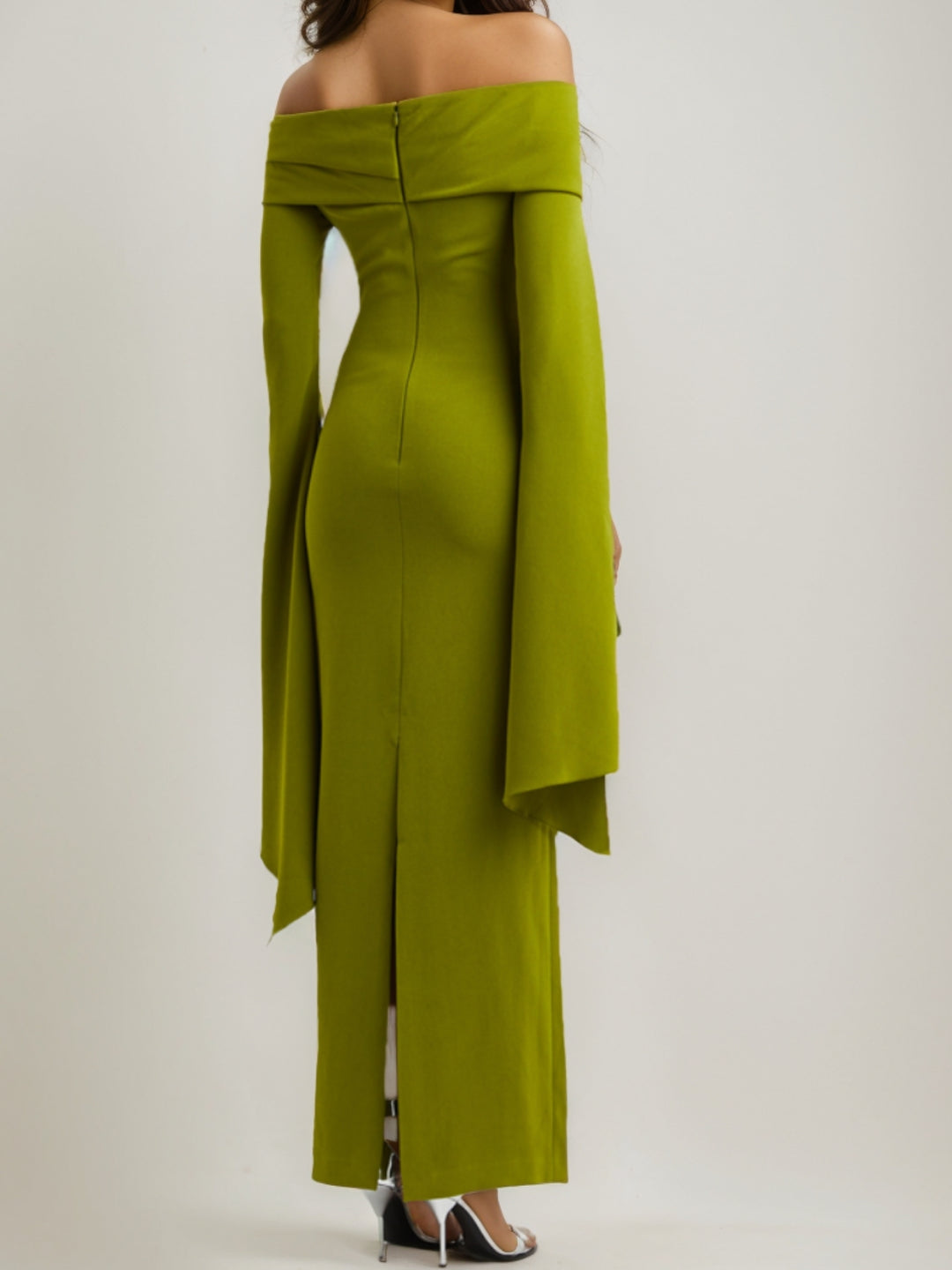 Trompette/Sirène Robe Décolleté Longueur de La Cheville Manches Longues