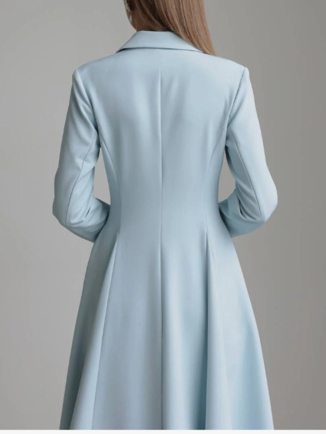 Ligne A/Princesse Robe élégante Col en V Longueur de Thé Manches Longues