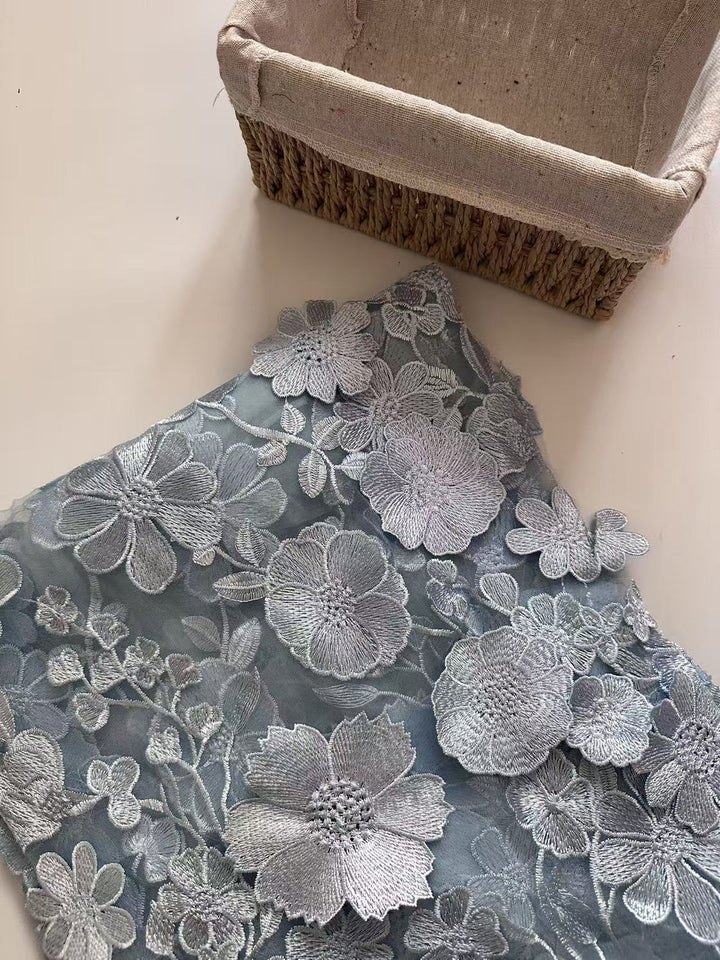 Robe mère de la mariée ligne A, col rond, manches longues, longueur midi, appliques