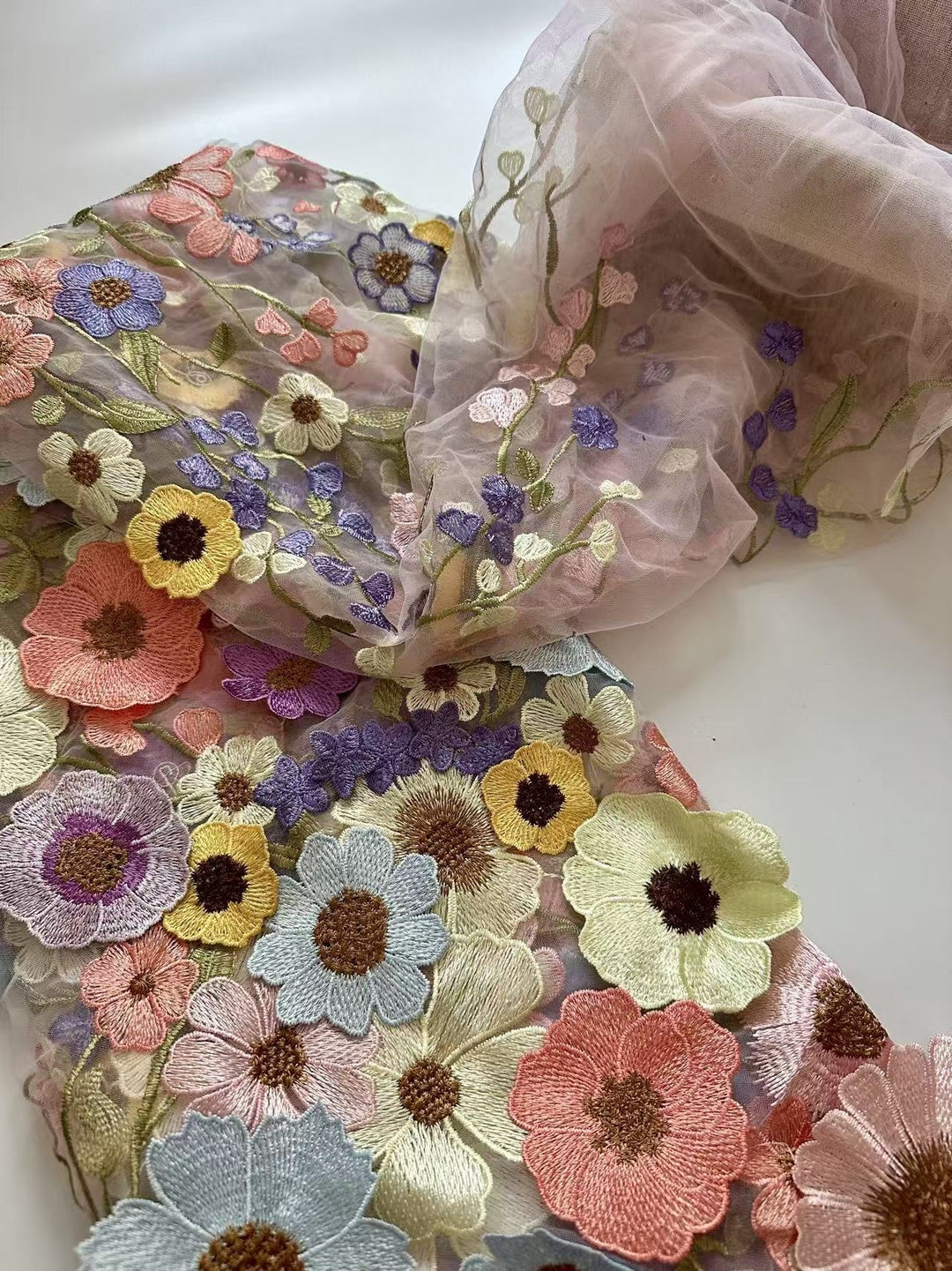 Robe mère de la mariée ligne A, col rond, manches longues, longueur midi, appliques