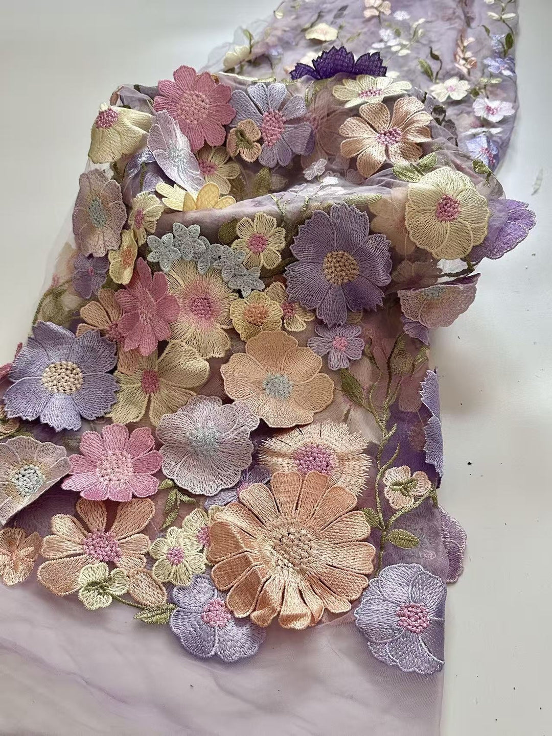 Robe mère de la mariée ligne A, col rond, manches longues, longueur midi, appliques