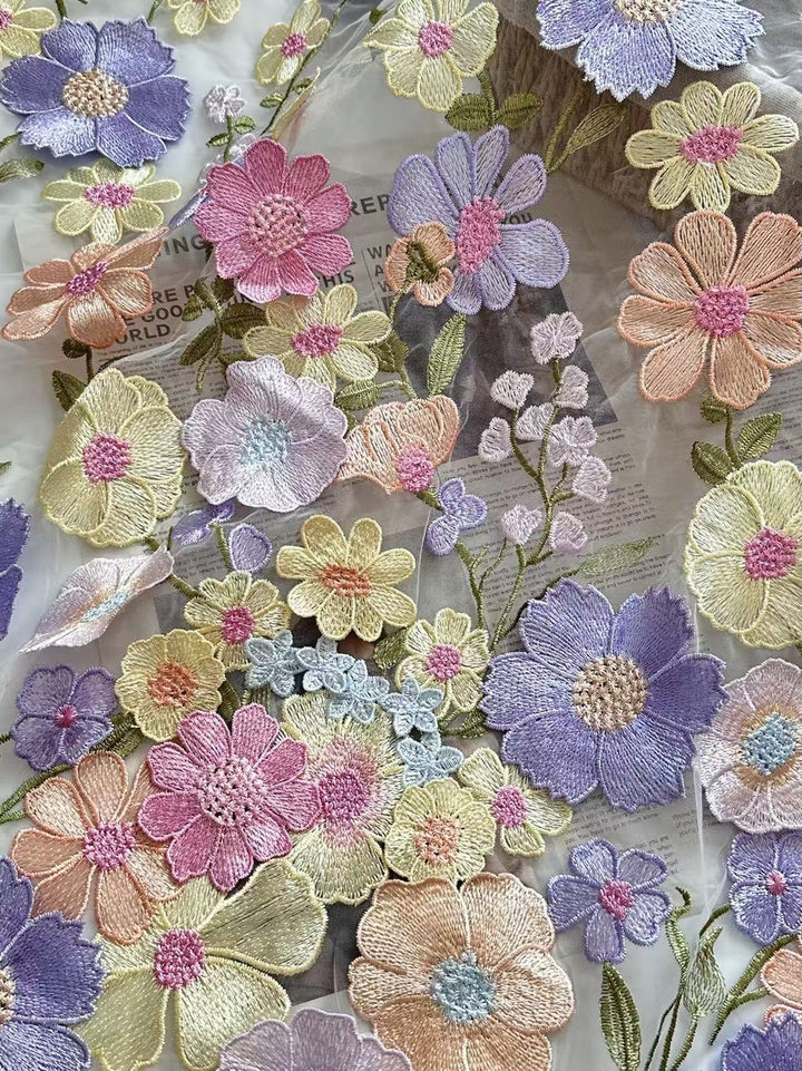 Robe mère de la mariée ligne A, col rond, manches longues, longueur midi, appliques