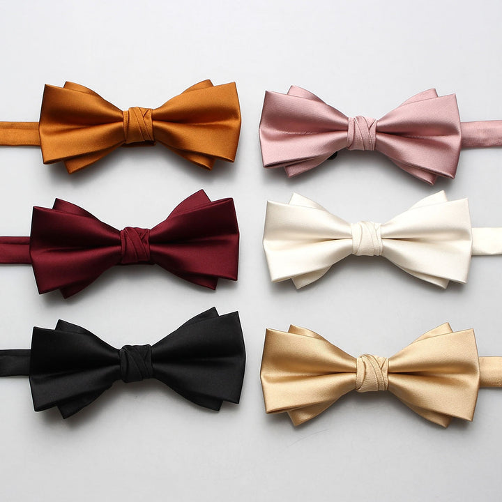Nœud Papillon De Couleur Unie Pour Homme, Mode Travail Mariage Formel Classique Rétro