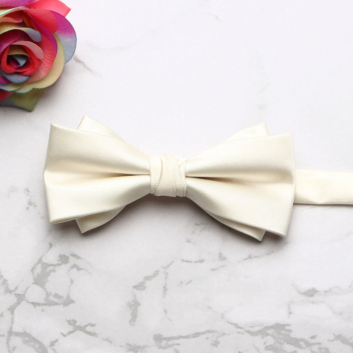 Nœud Papillon De Couleur Unie Pour Homme, Mode Travail Mariage Formel Classique Rétro