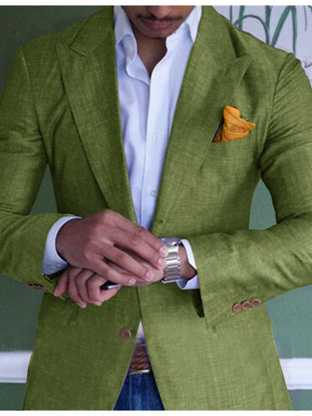 Veste Blazer à Deux Boutons à Coupe Ajustée pour Homme