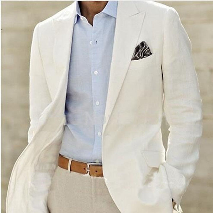 Veste Blazer à Un Bouton et Coupe Ajustée pour Homme