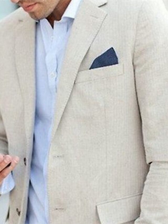 Veste Blazer à Deux Boutons à Coupe Ajustée pour Homme