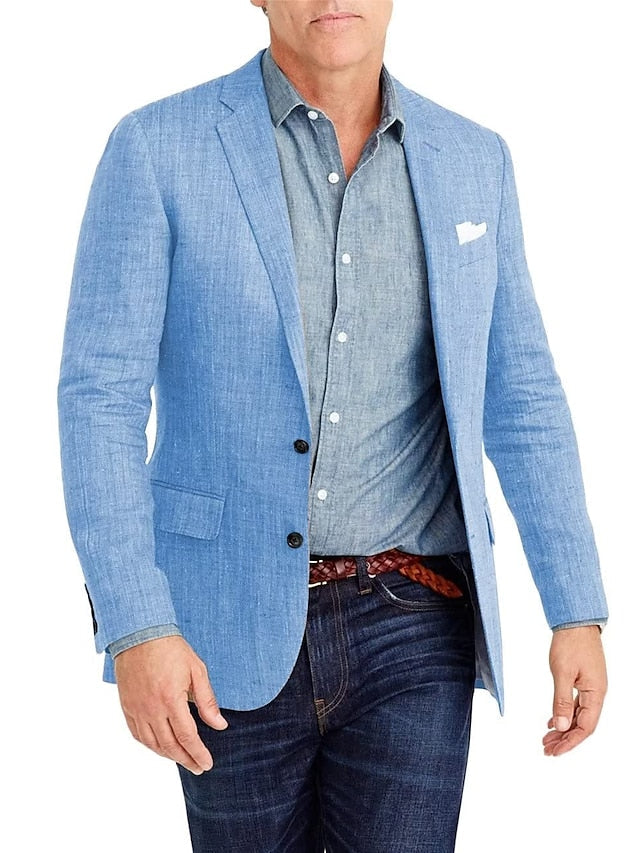 Veste Blazer à Deux Boutons à Coupe Ajustée pour Homme