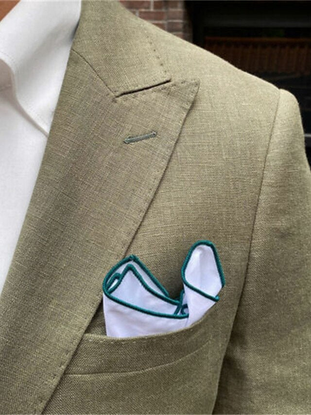 Veste Blazer à Deux Boutons à Coupe Ajustée pour Homme