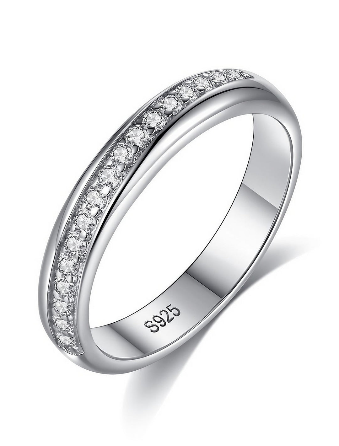 Bague De Mariage Classique Argent S925 Argent Sterling Précieux élégant Simple