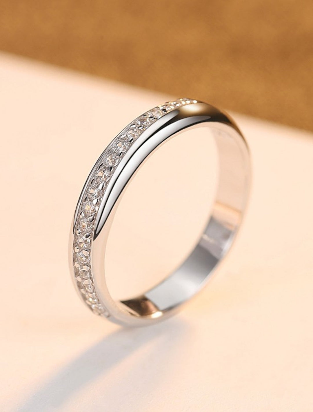 Bague De Mariage Classique Argent S925 Argent Sterling Précieux élégant Simple