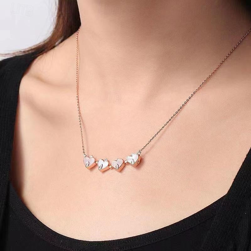 Collier trèfle pendentif romantique mignon pour femme