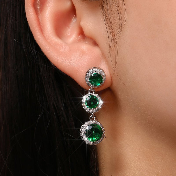 Boucles d'oreilles pendantes en strass