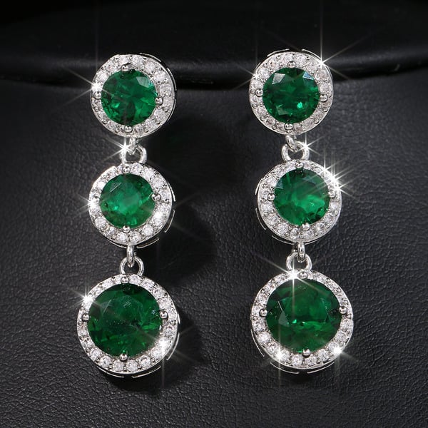 Boucles d'oreilles pendantes en strass