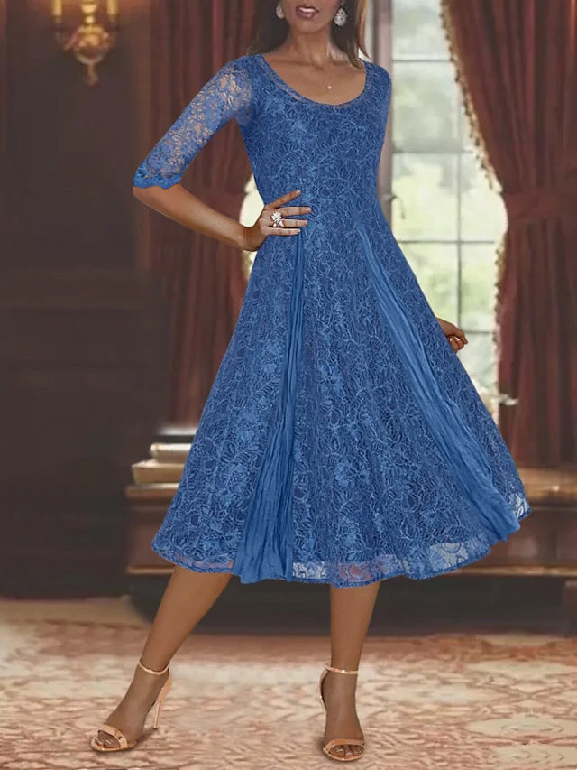 Robe de Mère de la Mariée Coupe A-Line/Princess à Manches Mi-Longues et Décolleté Plongeant avec Appliques et Veste