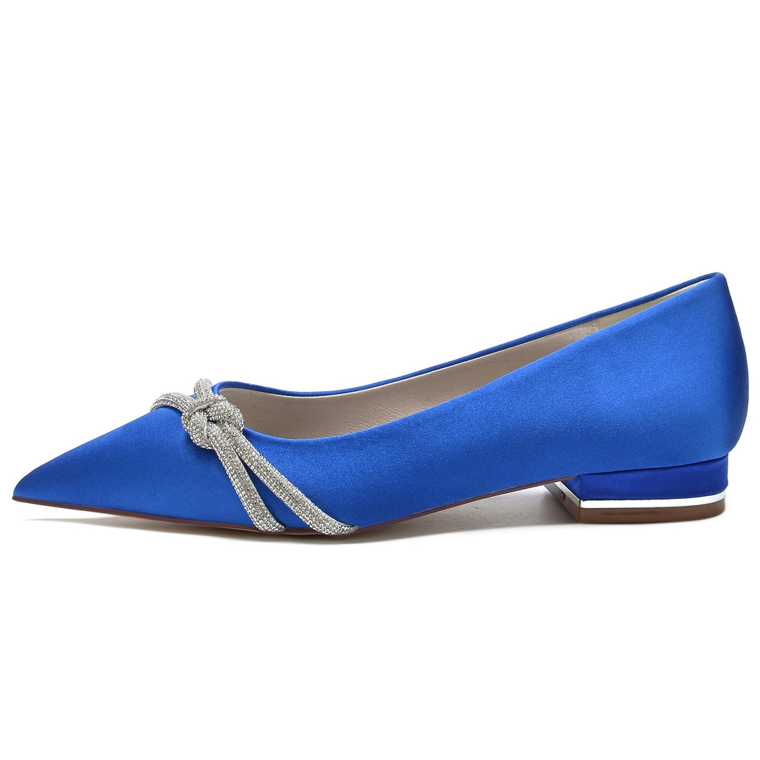 Chaussures de Mariage pour Femmes Minimalistes à Bout Pointu et à Talon Bas