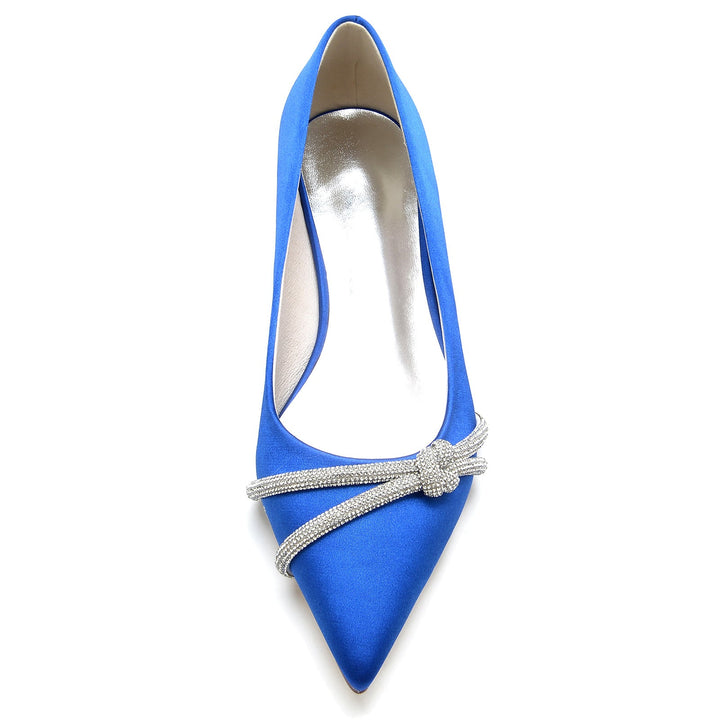 Chaussures de Mariage pour Femmes Minimalistes à Bout Pointu et à Talon Bas