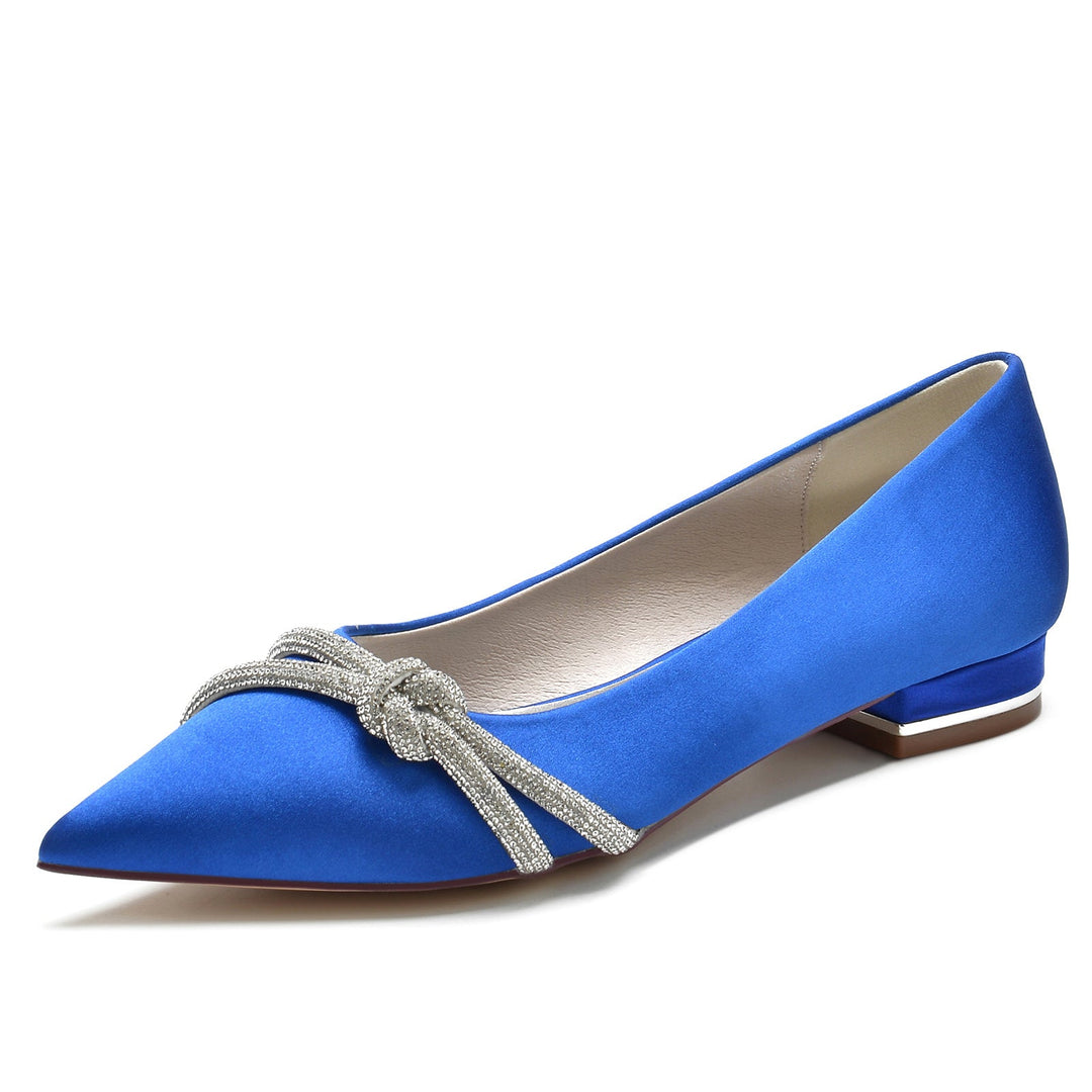 Chaussures de Mariage pour Femmes Minimalistes à Bout Pointu et à Talon Bas