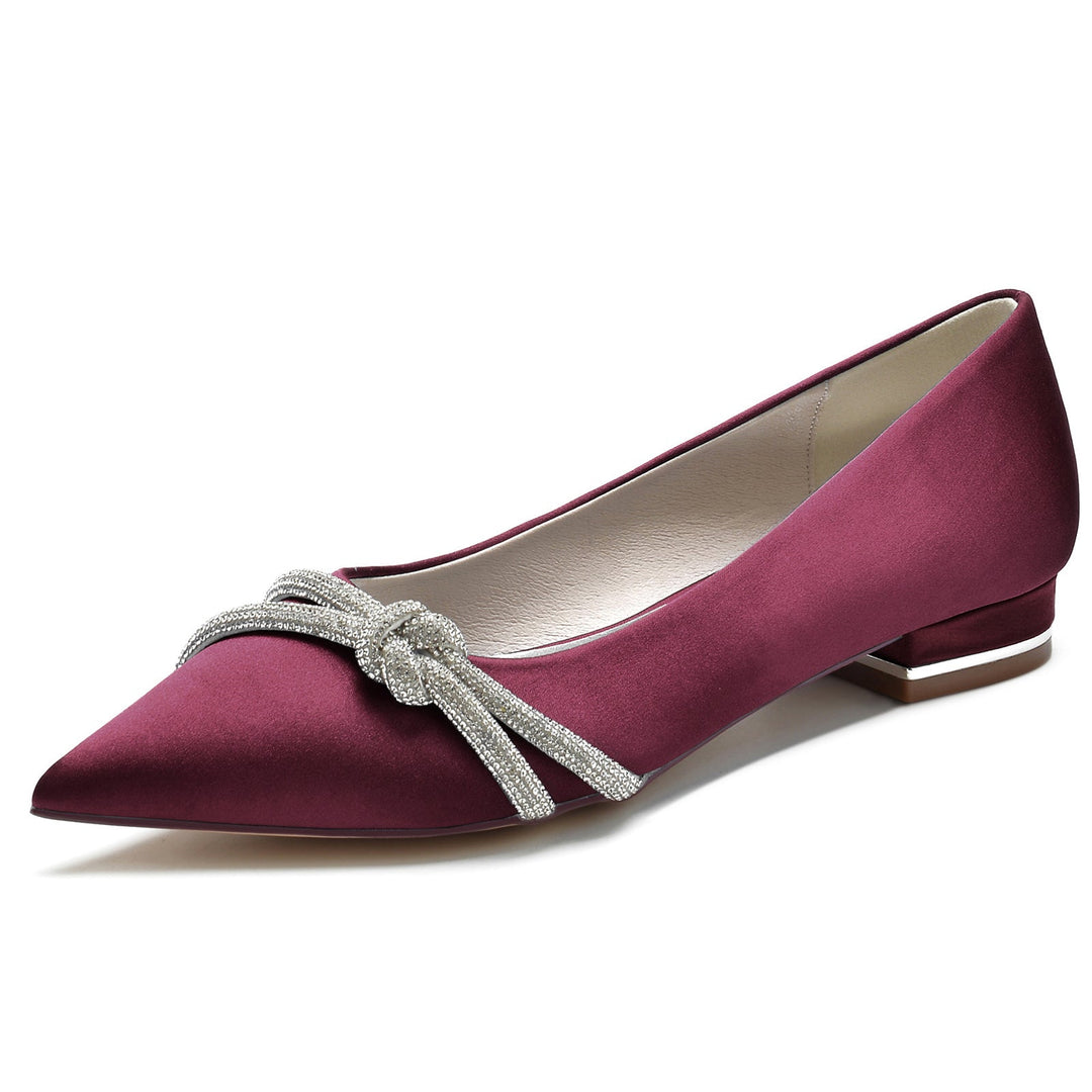 Chaussures de Mariage pour Femmes Minimalistes à Bout Pointu et à Talon Bas