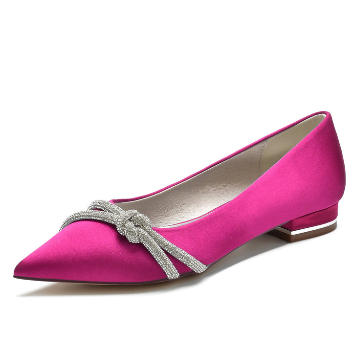 Chaussures de Mariage pour Femmes Minimalistes à Bout Pointu et à Talon Bas
