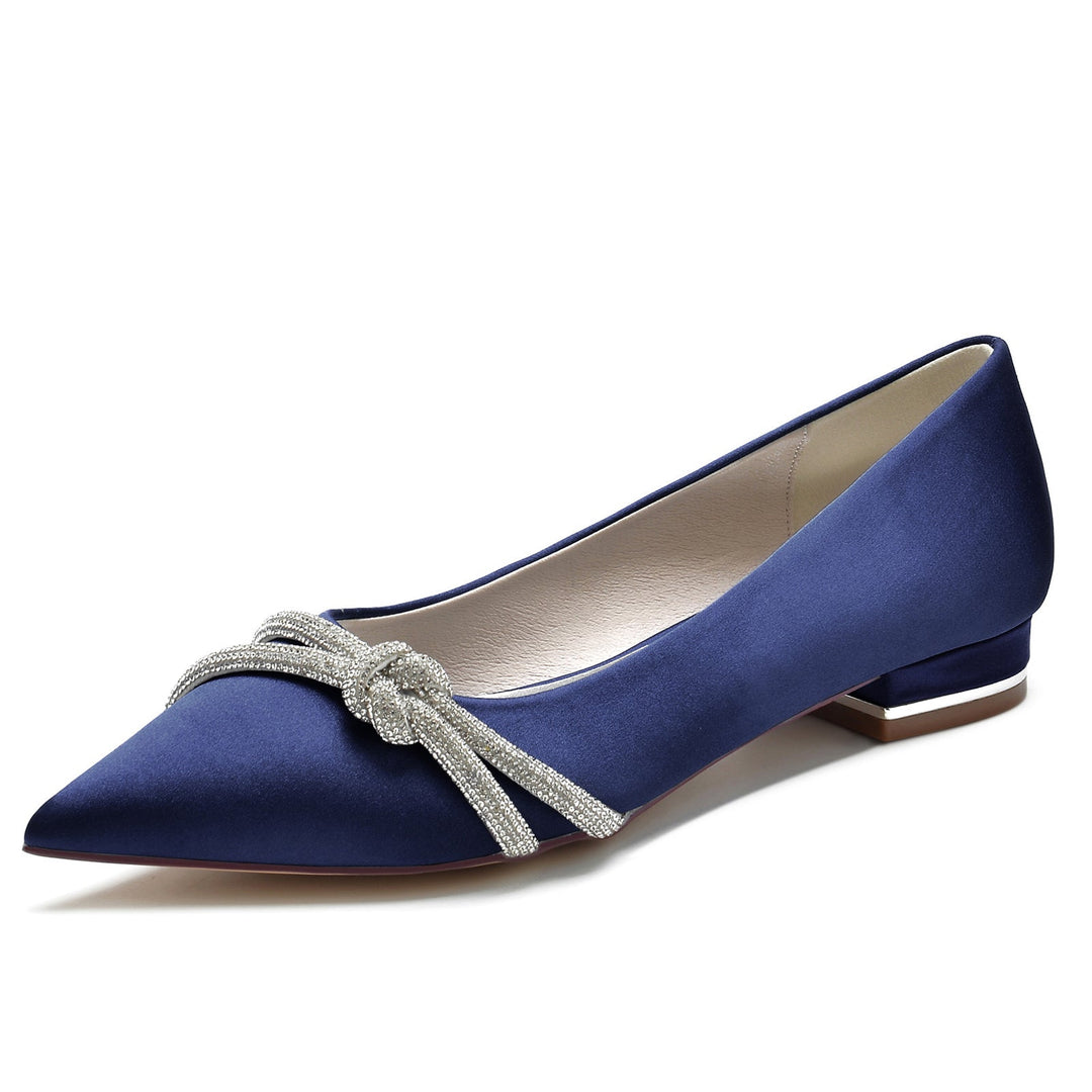 Chaussures de Mariage pour Femmes Minimalistes à Bout Pointu et à Talon Bas