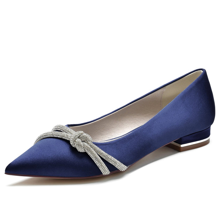 Chaussures de Mariage pour Femmes Minimalistes à Bout Pointu et à Talon Bas