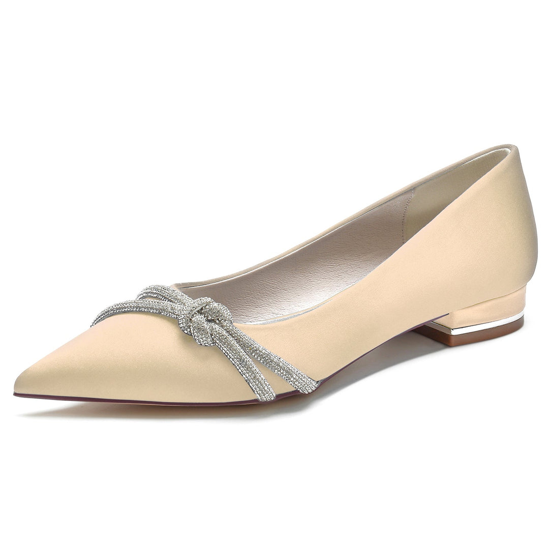 Chaussures de Mariage pour Femmes Minimalistes à Bout Pointu et à Talon Bas