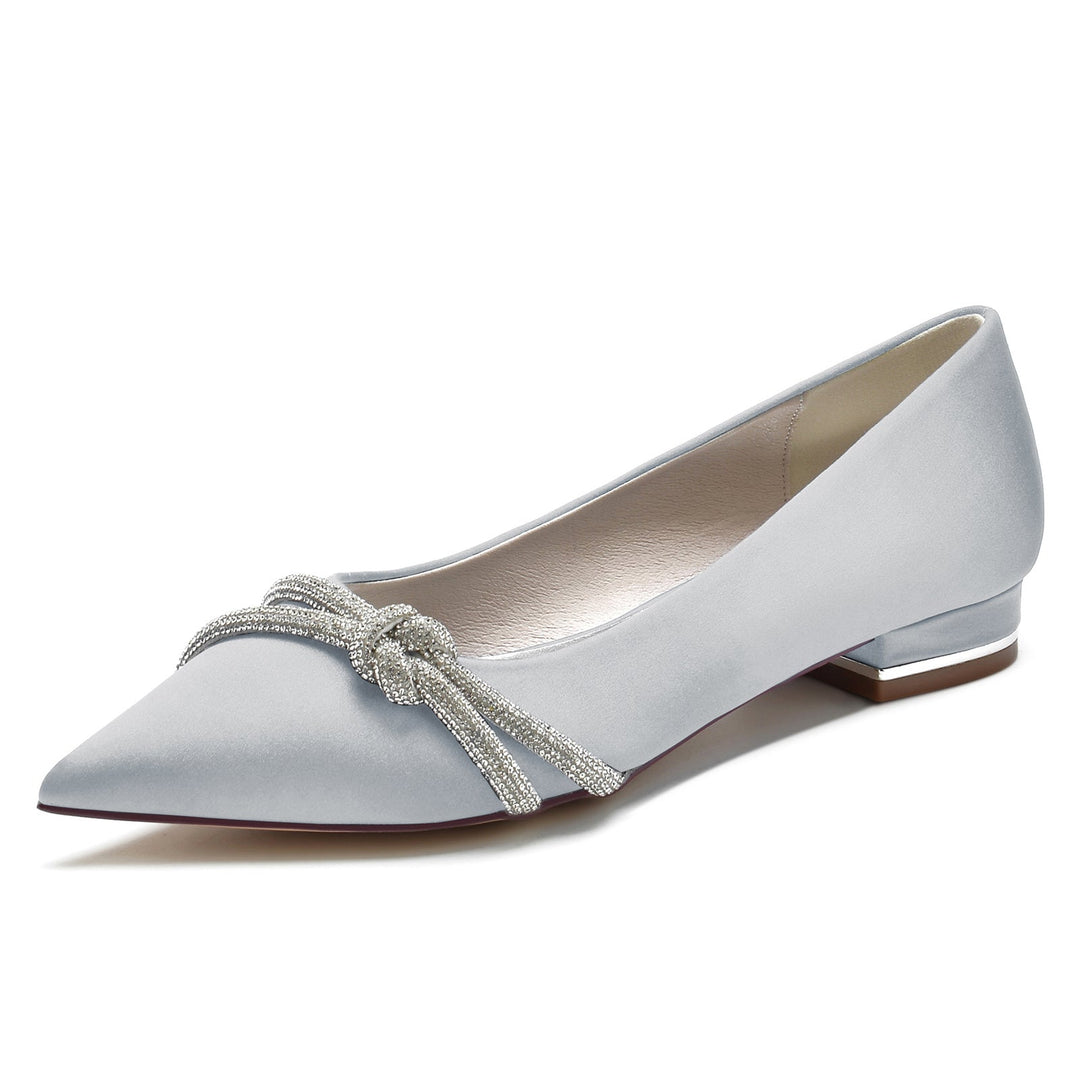 Chaussures de Mariage pour Femmes Minimalistes à Bout Pointu et à Talon Bas
