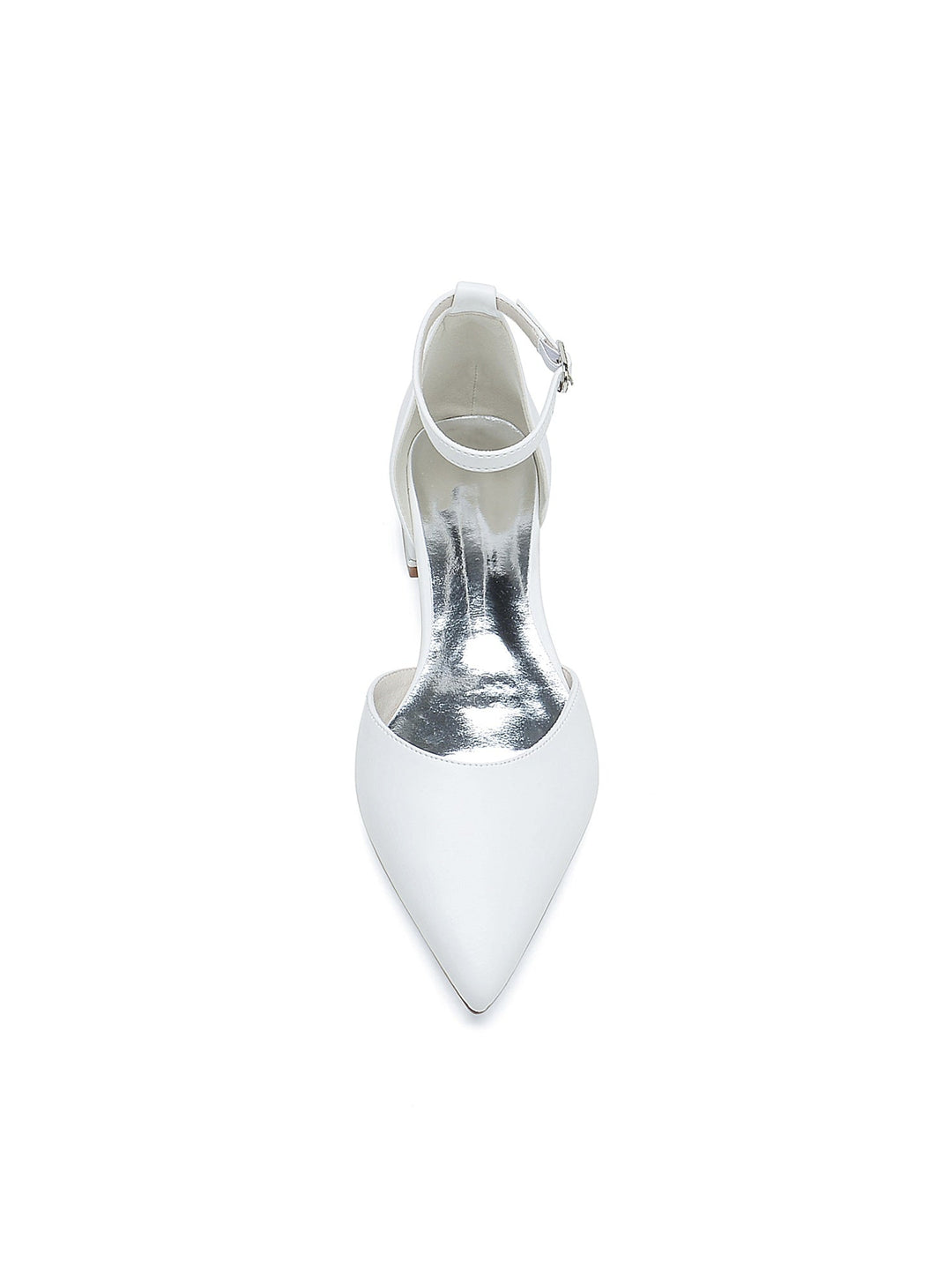 Chaussures de Mariage pour Femmes, Chaussures de Demoiselle D'Honneur à Talon Bas et à Bout Pointu