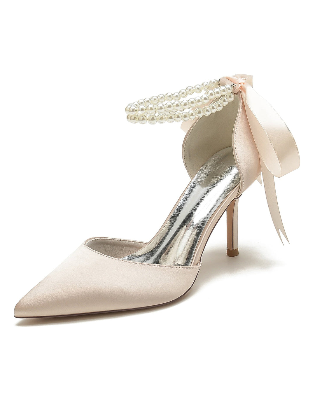 Chaussures de Mariage pour Femmes, Chaussures de Demoiselle D'Honneur à Bout Pointu et à Talons Hauts