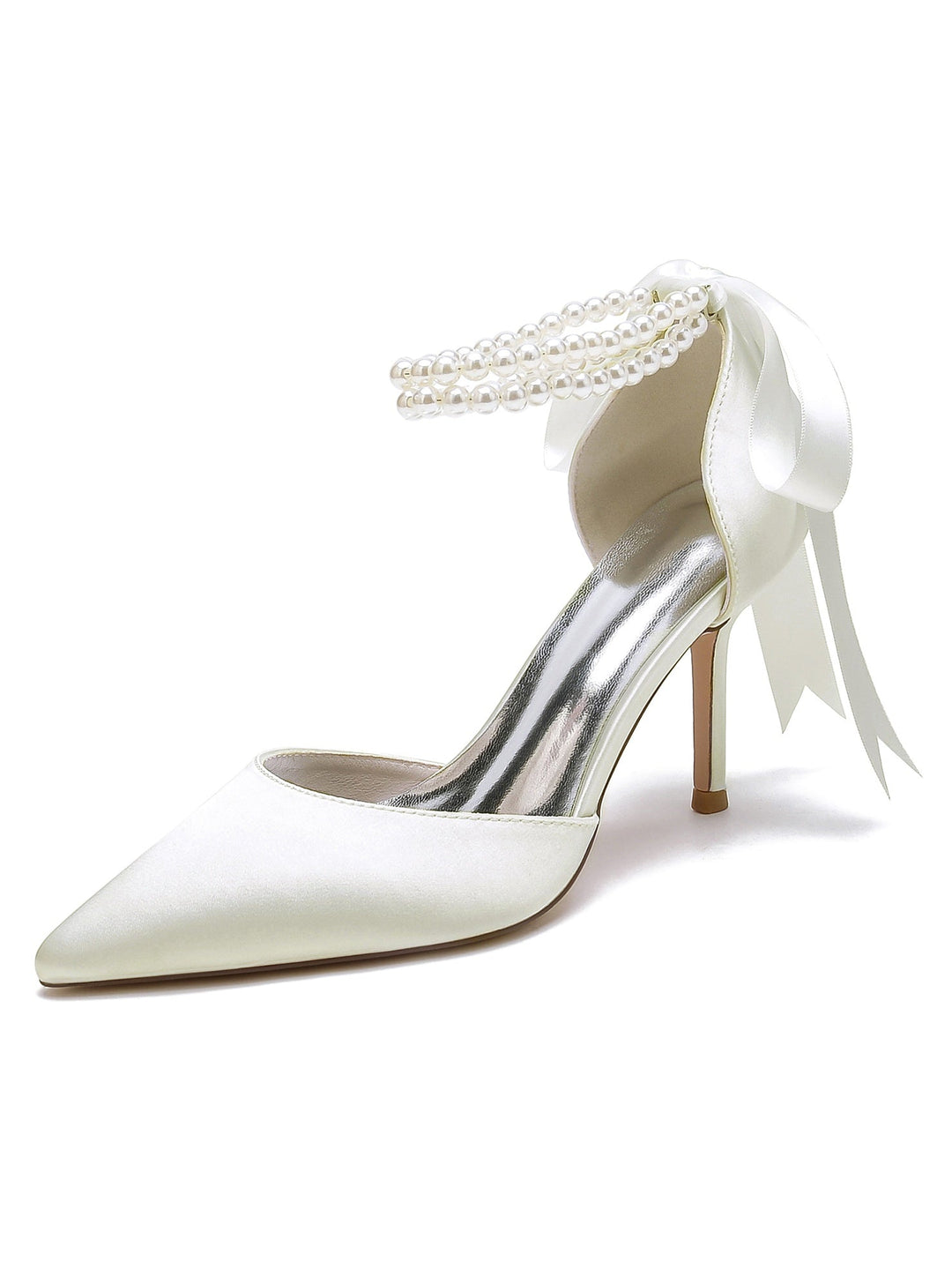 Chaussures de Mariage pour Femmes, Chaussures de Demoiselle D'Honneur à Bout Pointu et à Talons Hauts