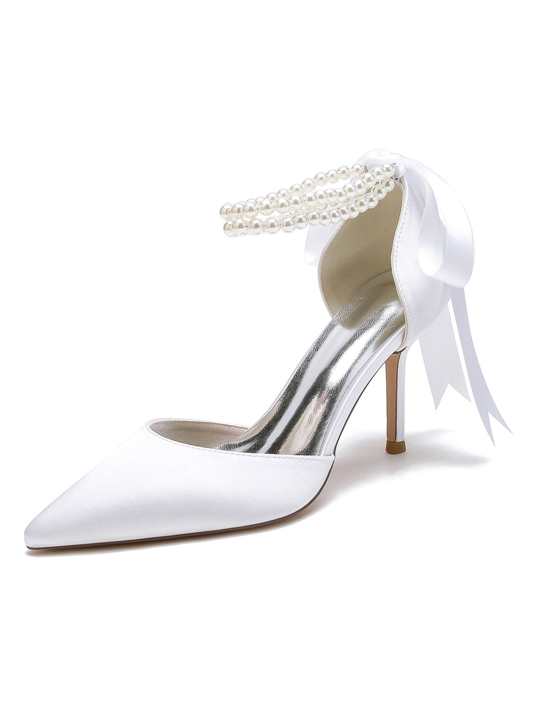 Chaussures de Mariage pour Femmes, Chaussures de Demoiselle D'Honneur à Bout Pointu et à Talons Hauts