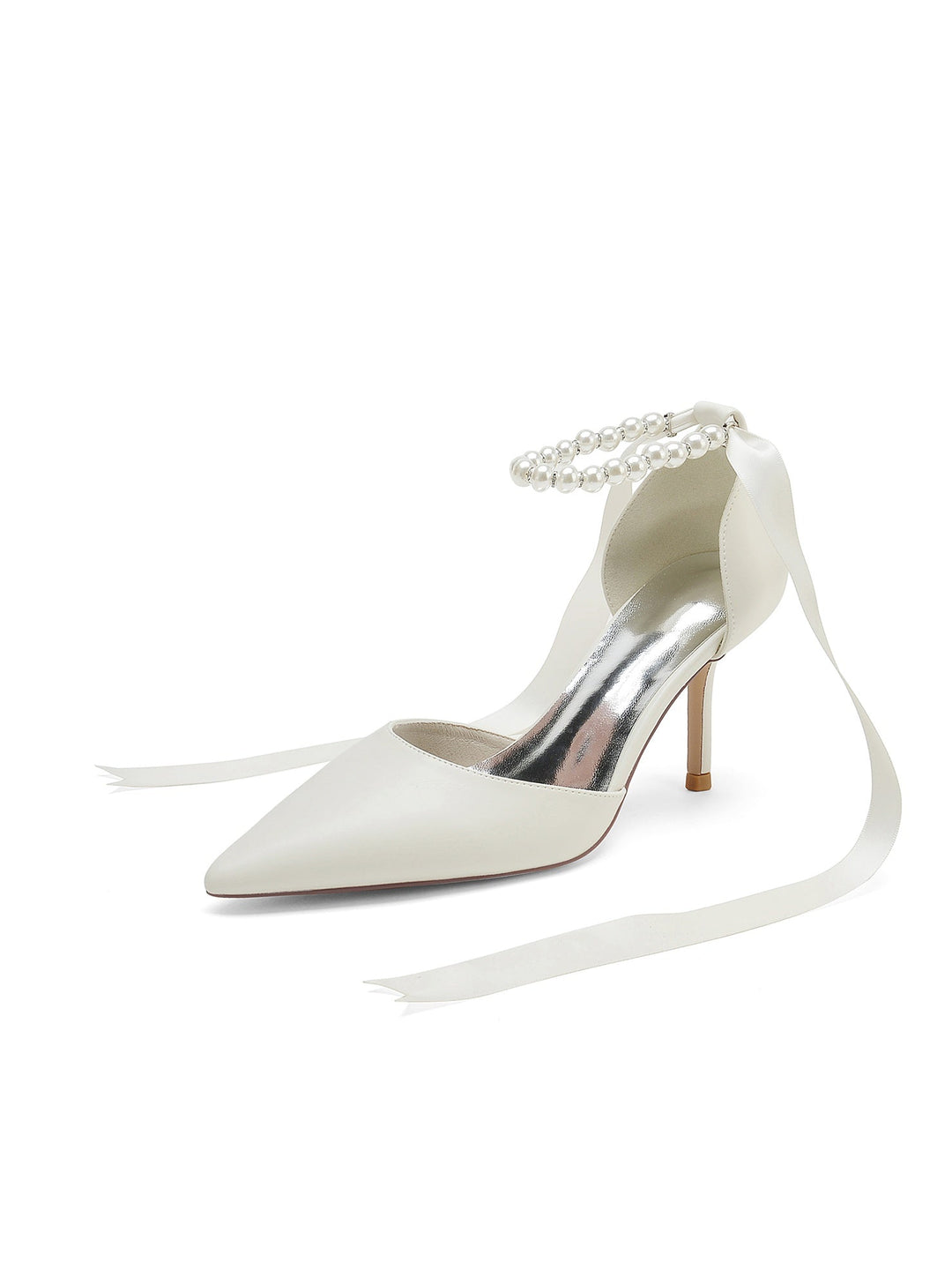 Chaussures de Mariage pour Femmes, Chaussures de Demoiselle D'Honneur à Talons Hauts et Bout Pointu