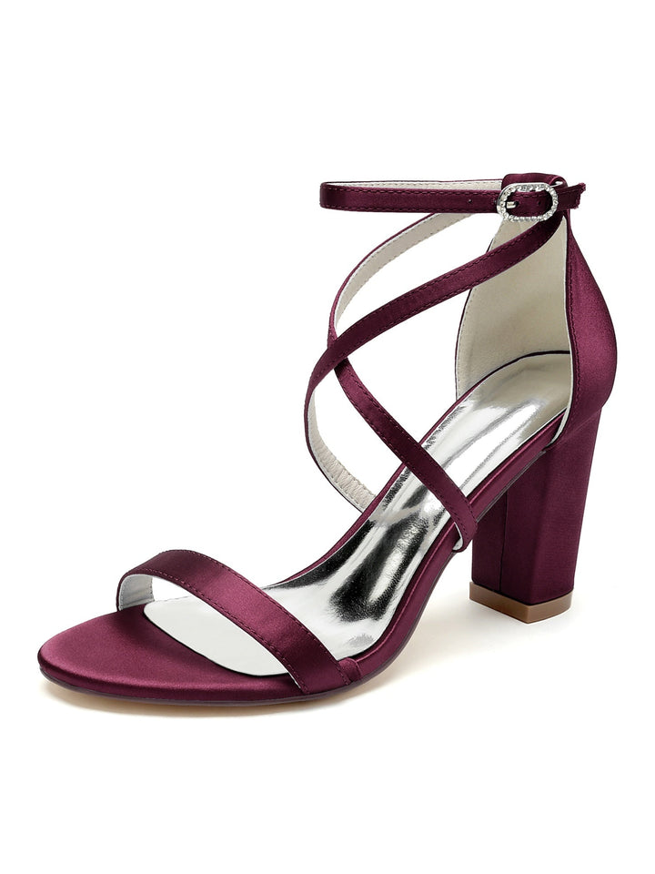 Chaussures de Mariage pour Femmes Chaussures de Mariée à Talons Hauts et à Bout Ouvert