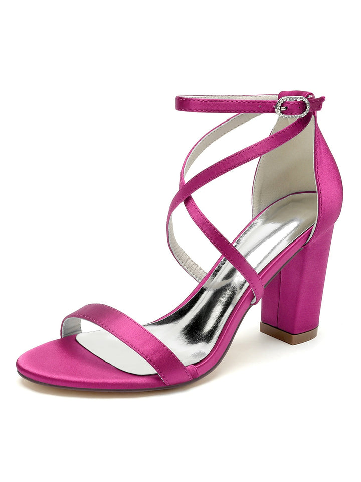 Chaussures de Mariage pour Femmes Chaussures de Mariée à Talons Hauts et à Bout Ouvert
