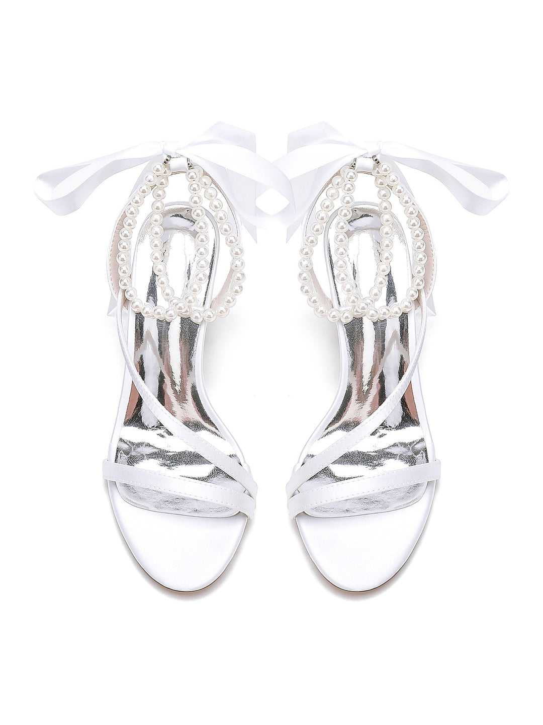 Chaussures de Mariage pour Femmes Chaussures de Demoiselle D'Honneur à Talons Hauts avec Perles